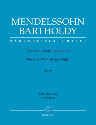 Die erste Walpurgisnacht op.60 fr Soli, gem Chor und Orchester Klavierauszug (dt/en)