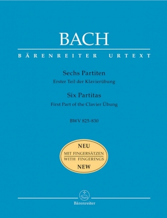 6 Partiten BWV825-830 fr Klavier mit Fingerstzen