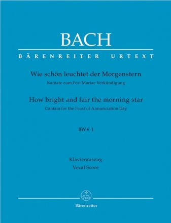 Wie schn leuchtet der Morgenstern Kantate Nr.1 BWV1 Klavierauszug (dt/en)