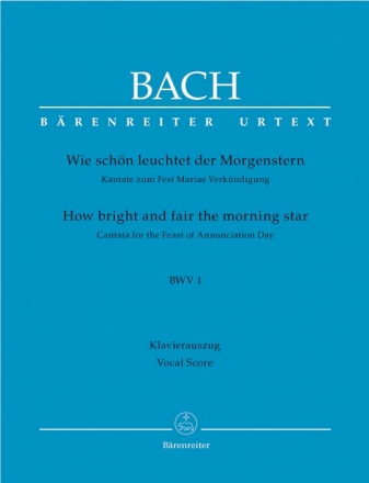 Wie schn leuchtet der Morgenstern Kantate Nr.1 BWV1 Klavierauszug (dt/en)