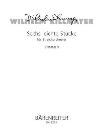 Sechs leichte Stcke - Stimmensatz StrOrch