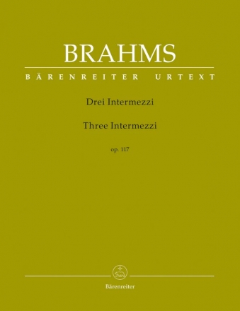 3 Intermezzi op.117  fr Klavier