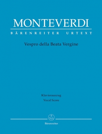 Vespro della beata vergine  fr Soli, gem Chor und Orchester Klavierauszug