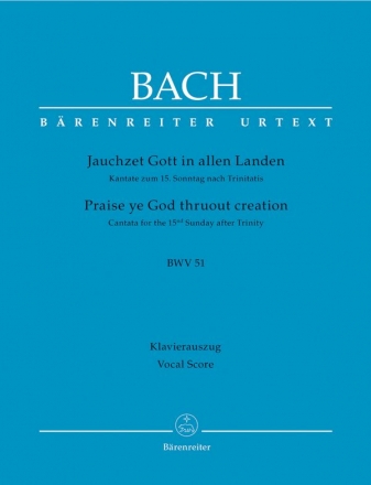 Jauchzet Gott in allen Landen Kantate Nr.51 BWV51 Klavierauszug (dt/en)