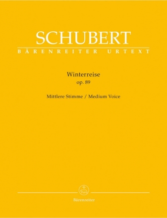 Winterreise op.89 D911 fr Gesang (mittel) und Klavier praktische Ausgabe