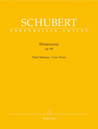 Winterreise op.89 D911  fr Gesang (tief) und Klavier praktische Ausgabe