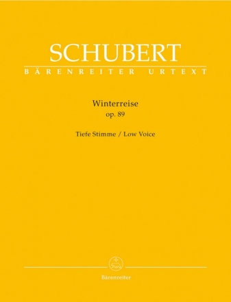 Winterreise op.89 D911  fr Gesang (tief) und Klavier praktische Ausgabe
