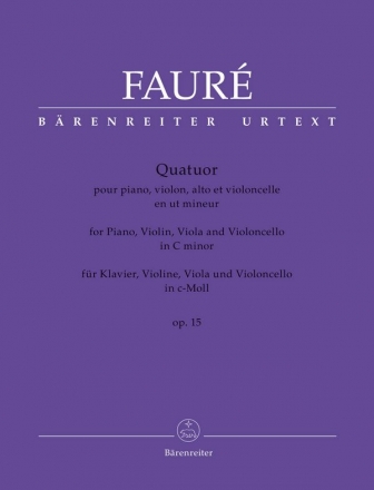 Quartett op.15 fr Klavier, Violine, Viola und Violoncello Stimmen
