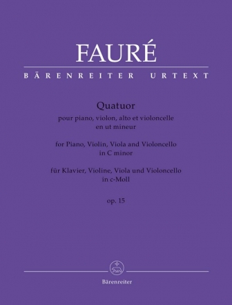 Quartett op.15 fr Klavier, Violine, Viola und Violoncello Stimmen