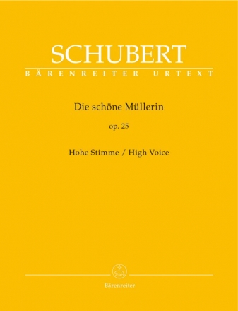 Die schne Mllerin op.25 D795 fr Gesang (hoch) und Klavier praktische Ausgabe