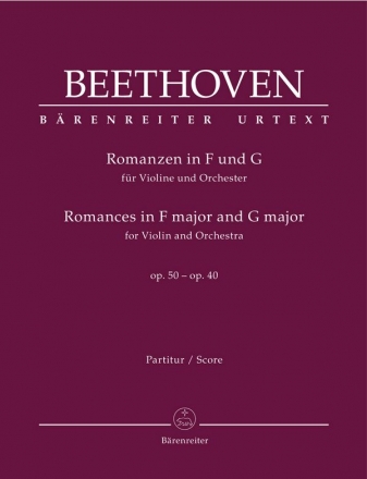 Romanzen op.50 und op.40 fr Violine und Orchester Partitur
