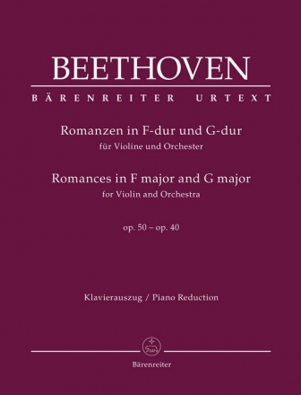 Romanzen op.50 und op.40 fr Violine und Orchester fr Violine und Klavier