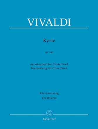 Kyrie RV587  fr Frauenchor und Orchester Klavierauszug