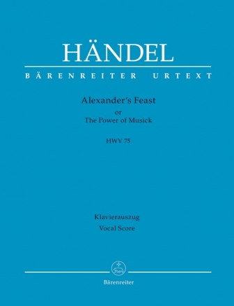 Alexander's Feast or The Power of Musick  Klavierauszug (en, broschiert)