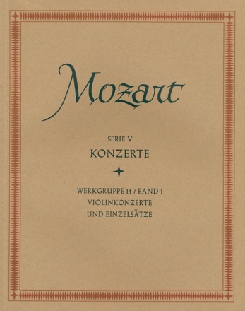 BA4582-02  W.A.Mozart, Violinkonzerte und Einzelstze  Partitur