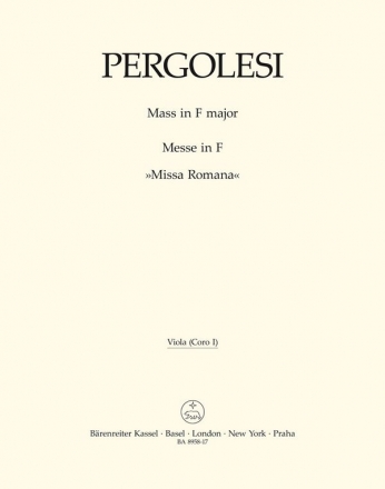 BA8958-17 Missa Romana fr 2 (4) gem Chre und Orchester Viola zu Chor 1 (Chor 3)