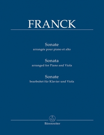 Sonate A-Dur fr Violine und Klavier fr Viola und Klavier