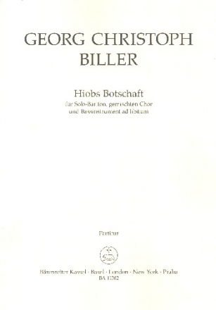 Hiobs Botschaft fr Bariton und gem Chor a cappella (Bassinstrument ad lib) Partitur