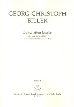 Botschaften Jesajas fr gem Chor a cappella (Bassinstrument ad lib) Partitur