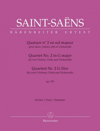Quartett G-Dur Nr.2 op.153 fr Streichquartett Stimmen