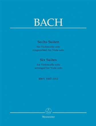 6 Suiten fr Violoncello solo BWV1007-1012 fr Viola solo