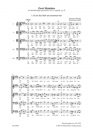 Aus dem 51ten Psalm (Schaffe in mir, Gott, ein rein Herz) op.29,2 fr gem Chor a cappella Chorpartitur