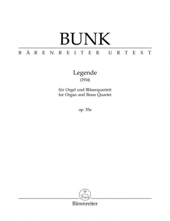 Legende op. 55a fr Orgel und Blserquartett Partitur und Stimmen