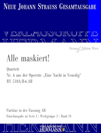 Strau (Sohn), Johann, Eine Nacht in Venedig - Alle maskiert! (Nr. 6)  Soli und Orchester Partitur