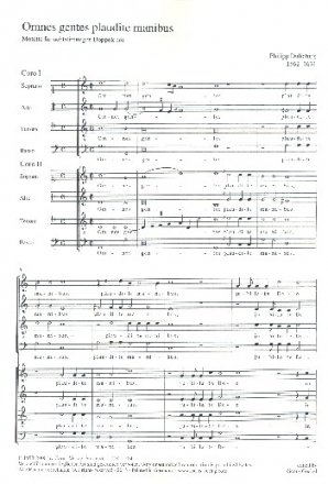 Omnes gentes plaudite manibus fr gem Chor a cappella (SSAATTBB) Chorpartitur (la)
