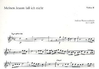 Meinen Jesum lass ich nicht fr 5 Stimmen (SSATB) (gem Chor) und Instrumente Violine 2