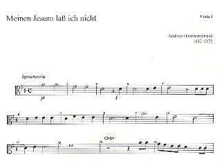 Meinen Jesum lass ich nicht fr 5 Stimmen (SSATB) (gem Chor) und Instrumente Viola 1