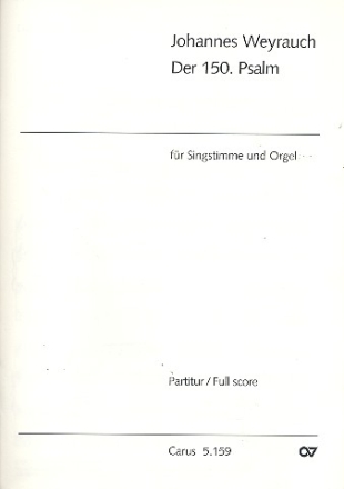 Der 150. Psalm fr Gesang und Orgel