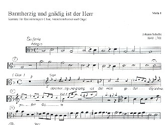 Barmherzig und gndig ist der Herr fr gem Chor, Streicher und Orgel Viola 1