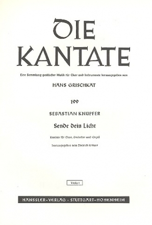 Sende dein Licht fr gem Chor, Orchester und Orgel Viola 1