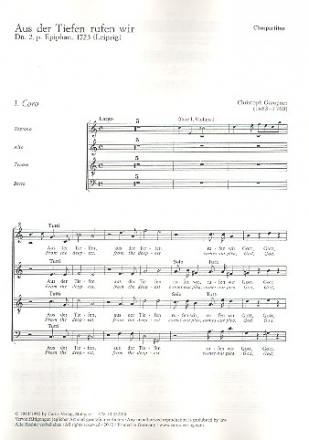 Aus der Tiefen rufen wir fr Soli, gem Chor und Orchester Chorpartitur