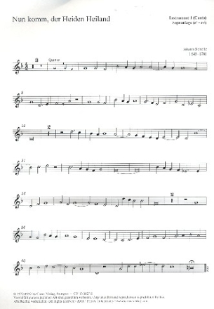 Nun komm der Heiden Heiland fr 6 Instrumente Instrument 1 (Sopran)