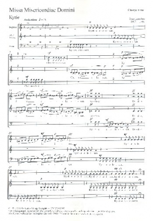 Missa misericordiae Domini fr gem Chor (SAB/(STB) und Orgel Chorpartitur