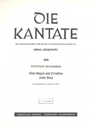 Man singet mit Freuden vom Sieg fr gem Chor und Instrumente Violine 1