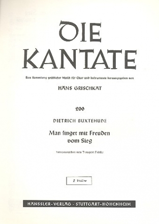 Man singet mit Freuden vom Sieg fr gem Chor und Instrumente Violine 2