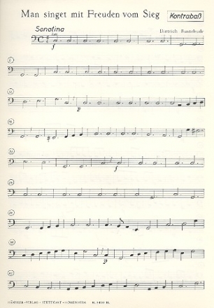Man singet mit Freuden vom Sieg fr gem Chor und Instrumente Kontrabass