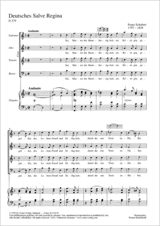 Deutsches Salve Regina in F Coro SATB, Org P