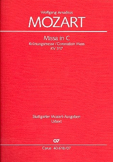 Missa C-Dur KV317 fr Soli, gem Chor und Orchester Studienpartitur
