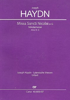 Missa Sancti Nicolai Hob.XXII:6 fr Soli, gem Chor, 2 Oboen, 2 Hrner, Streicher und Orgel Studienpartitur