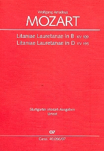 2 Litaniae Lauretanae fr Soli, gem Chor und Orchester Studienpartitur
