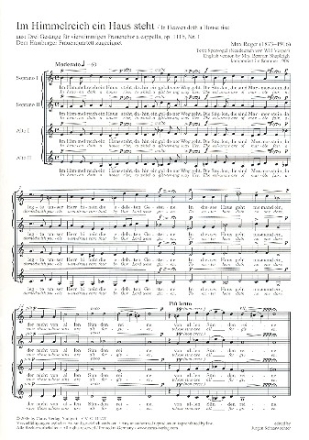 3 Gesnge op.111b fr Frauenchor (SSAA) a cappella Partitur (dt/en)