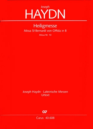 Heiligmesse B-Dur Hob.XXII:10 fr Soli, gem Chor und Orchester Partitur (lat)