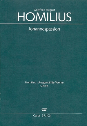 Johannespassion HoWV I.4 fr fr Soli, gem Chor und Orchester Partitur
