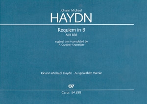 Requiem B-dur MH838 fr Soli, gem Chor und Orchester Partitur (lat)