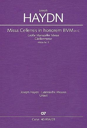 Missa cellensis in honorem BVM C-Dur Hob.XXII:5 fr Soli, gem Chor und Orchester Klavierauszug