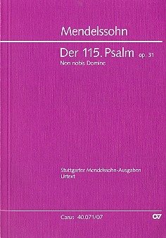 Psalm 115 op.31 fr Soli, gem Chor und Orchester Studienpartitur